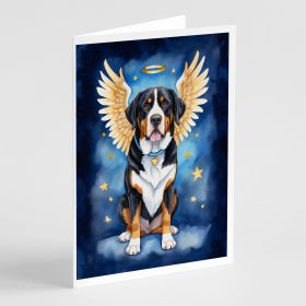 Greater Swiss Mountain Dog My Angel Greeting Cards Pack of 8 Blank Cards with Envelopes Whimsical A7 Size 5x7 Blank Note Cards
