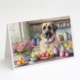 Decorating Easter Anatolian Shepherd Dog Greeting Cards Pack of 8 Blank Cards with Envelopes Whimsical A7 Size 5x7 Blank Note Cards