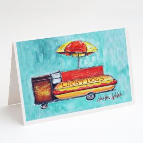 Lucky Dog for Me Greeting Cards Pack of 8 Blank Cards with Envelopes Whimsical A7 Size 5x7 Blank Note Cards