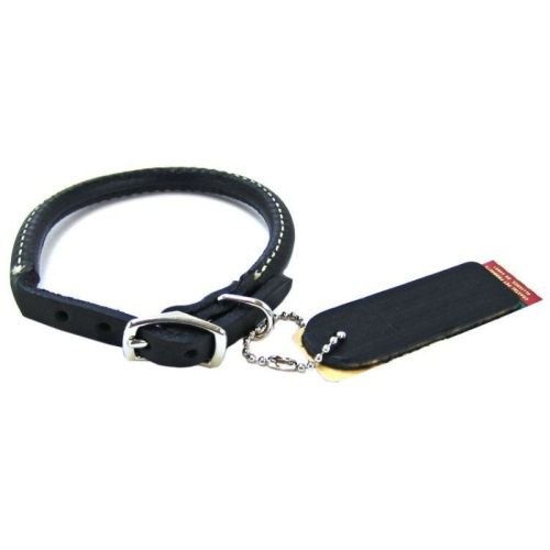 Circle T Pet Leather Round Collar Black