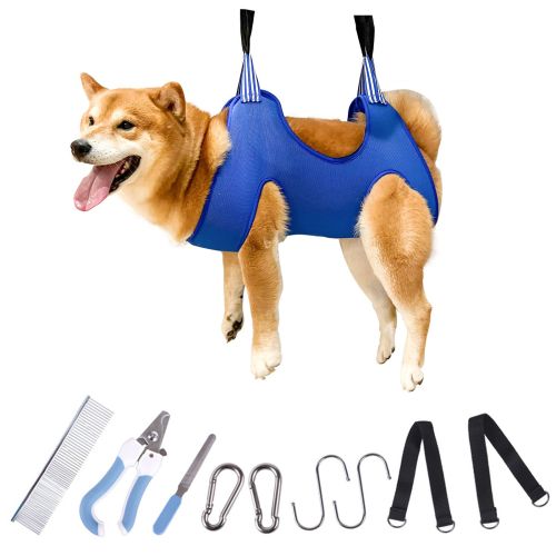 Cute Smart Factory Low Price Comfortable Solid Color Pet Grooming Hammock With Nail,Dog Grooming Hammock Harness