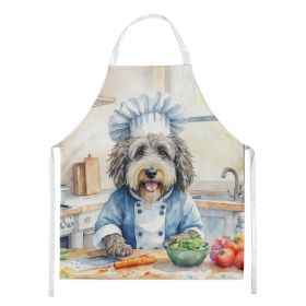Bergamasco Sheepdog The Chef Apron Cooking Kitchen Server Baking Crafts Gardening for Adult Women Men, Unisex, Large, Multicolor (Default: Default)