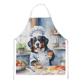 Bernese Mountain Dog The Chef Apron Cooking Kitchen Server Baking Crafts Gardening for Adult Women Men, Unisex, Large, Multicolor (Default: Default)