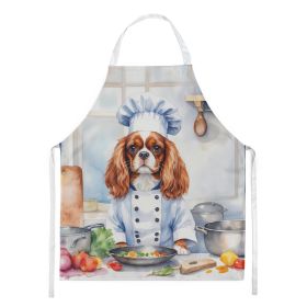 Cavalier Spaniel The Chef Apron Cooking Kitchen Server Baking Crafts Gardening for Adult Women Men, Unisex, Large, Multicolor (Default: Default)